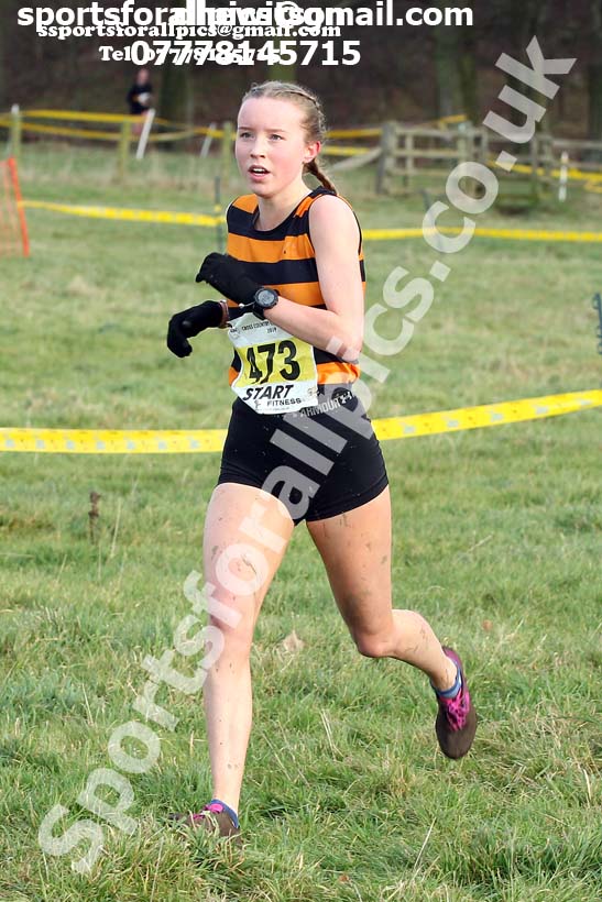 Womens under-17s and under-20s cross country, 2019 North Eastern Cross Country Champs., Alnwick, Northumberland.  Photo: David T. Hewitson/Sports for All Pics